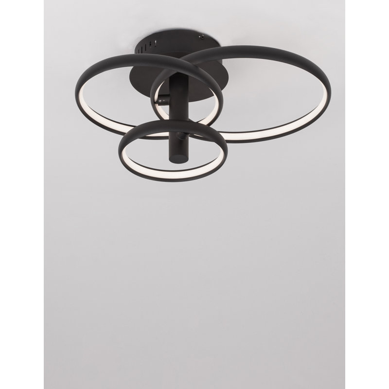 LED Semi Flush Mount, Black