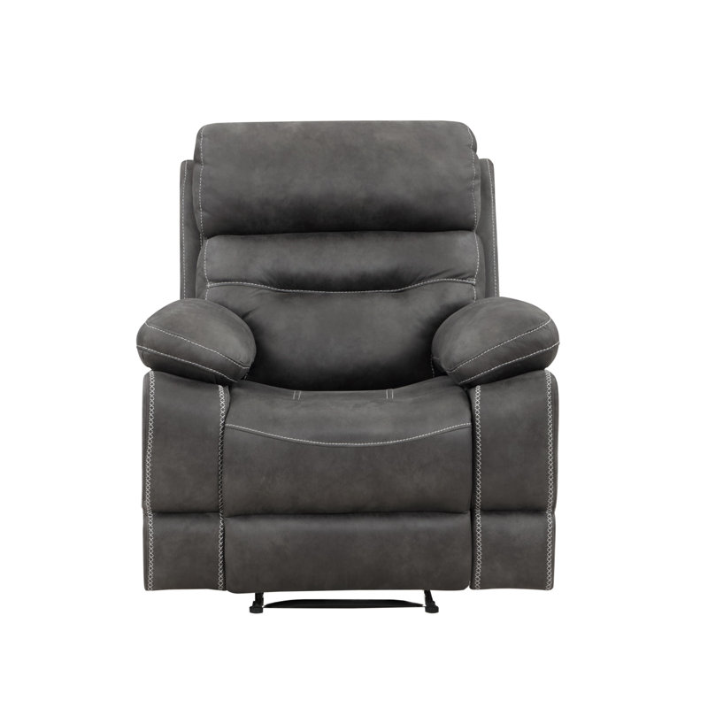 Fauteuil inclinable manuel Amarria, Similicuir gris