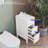 12" Freestanding Bathroom Side Cabinet with 3 Drawers-1380808477