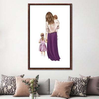Mother And Daughters by Elza Fouche - Painting on Canvas