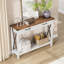 Console avec 2 tiroirs, table basse avec tablette de rangement, table d'appoint en bois-106000297