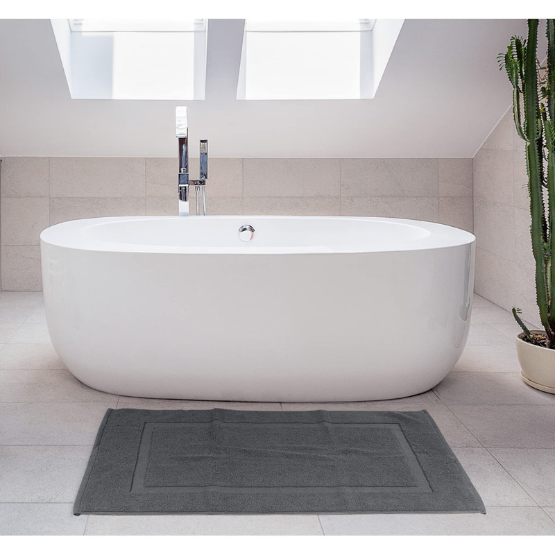 Rectangle Bath Rug, Grey