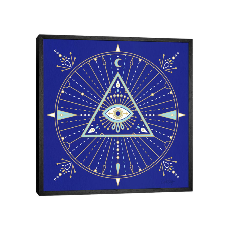 Evil Eye Mandala II by Cat Coquillette - Gallery-Wrapped Canvas Giclée on Canvas, 45.72 cm H x 45.72 cm W, Black Framed