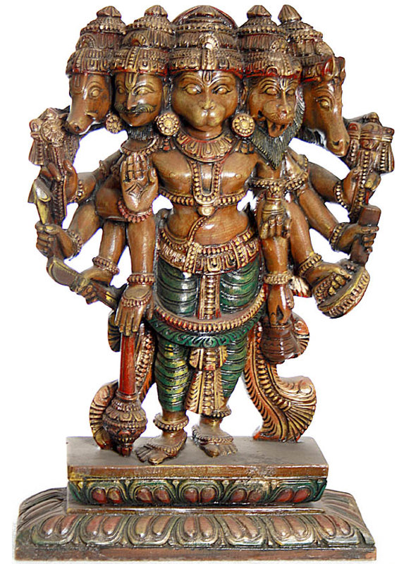 Cinq têtes Hanuman
