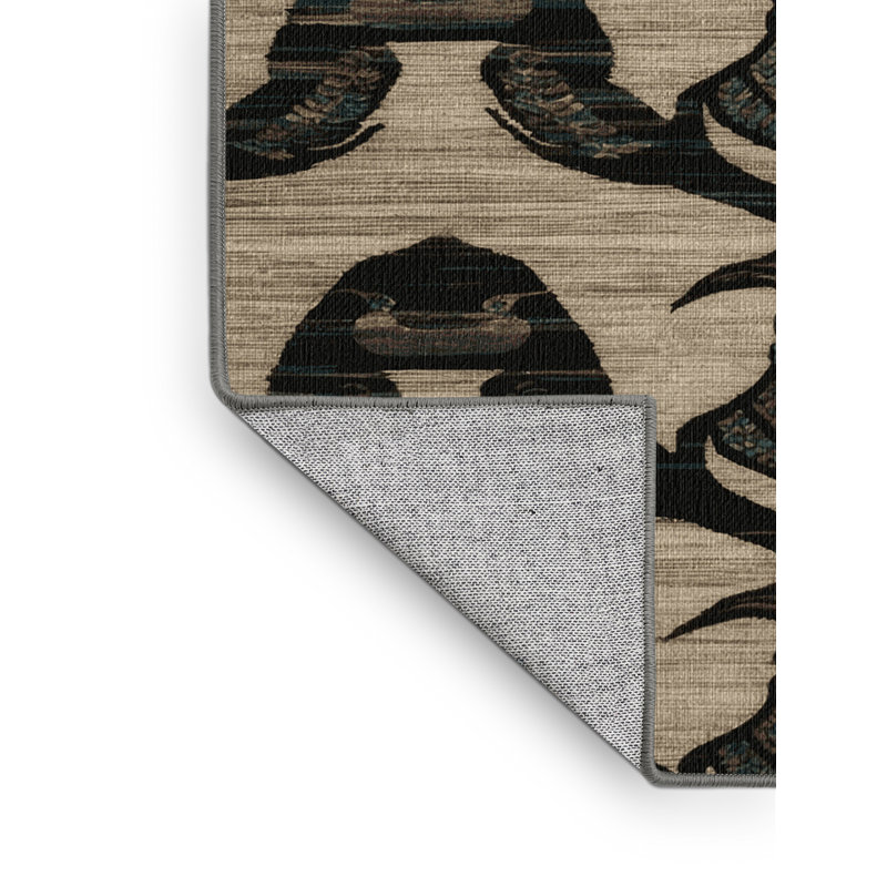  Tapis lavable oiseaux Hadada, Carré 5 pi