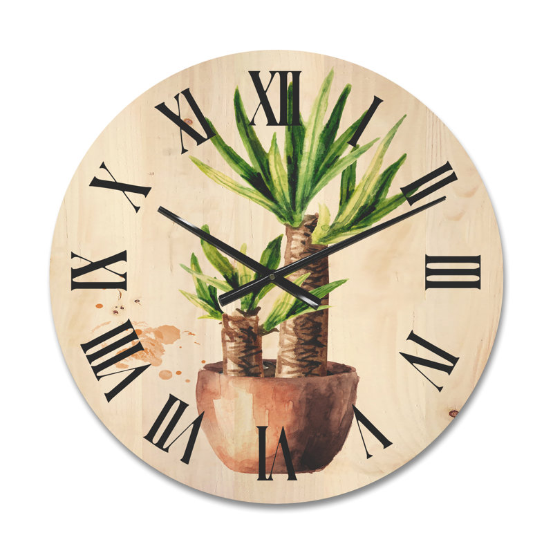 Horloge murale en bois Yucca, Moyen