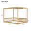 Lit en bois d'hévéa avec clôture Canopy-1165149539