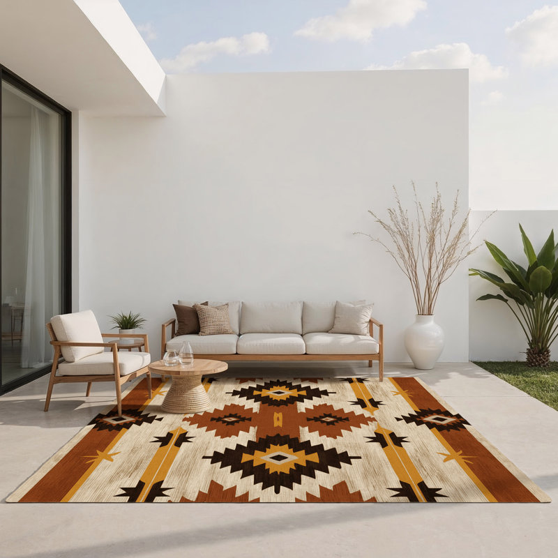 Tumbleweed Trail Indoor And Outdoor Area Rug, Rectangle 9' x 12'