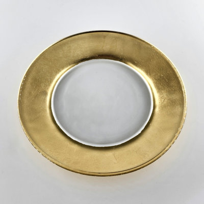 Assiette à salade ou à dessert en verre 7,5 po Gilt