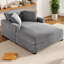 Chaise de 53,5 po x 70,9 po - style classique, matériau, pieds en bois massif, structure, assemblage simple, tissu surdimensionné confortable, look, confort douillet