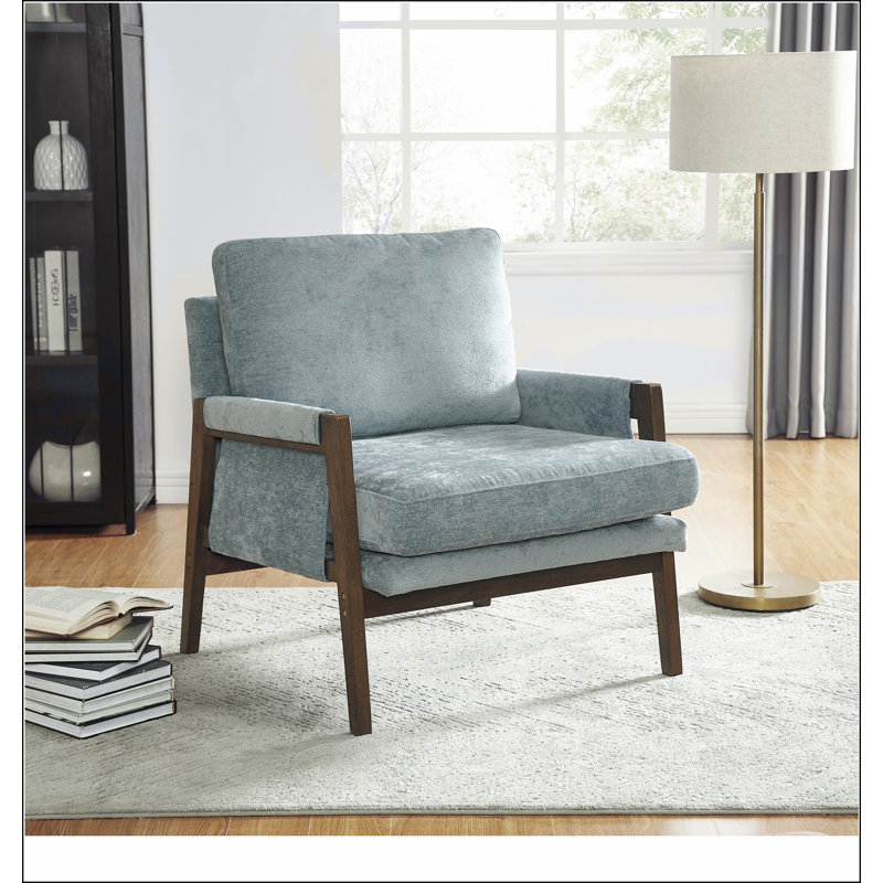Fauteuil Mid-Century, Bleu