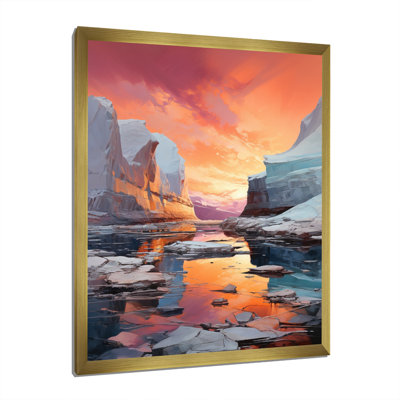 Corail orange glacier glacier symphonique III - Nautique et plage, reproduction sur toile