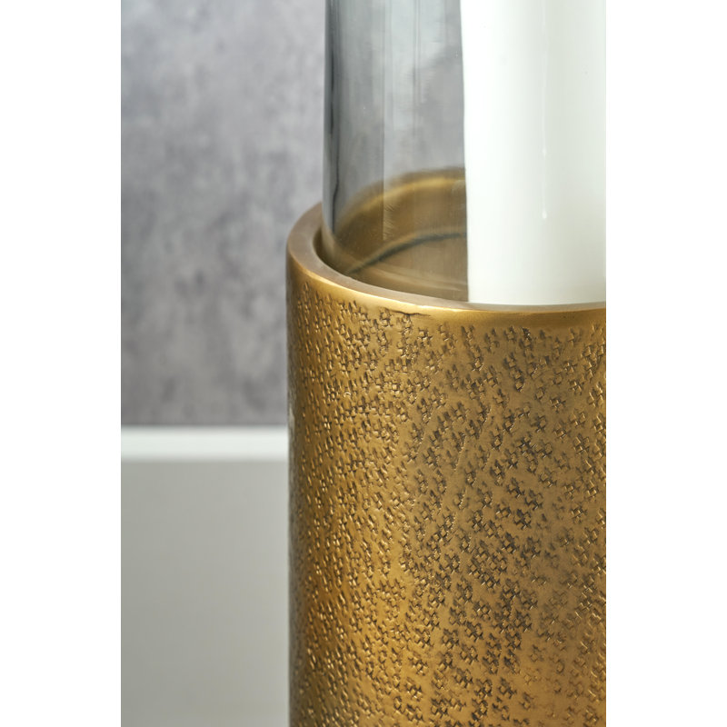 Metal Hurricane, Antique Brass, 58cm H x 24cm W x 58cm D