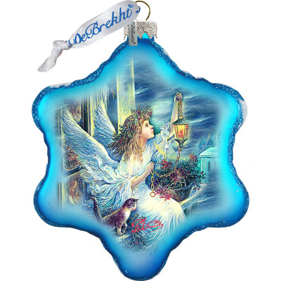 4'' Glass Holiday Shaped Ornament