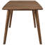 Mobilier de salle à manger 5 pièces gris et noyer naturel présentant des qualités de conception moderne de style Mid-Century, des pieds inclinés aux lignes épurées, une table extensible à travers une rallonge papillon, des chaises d'appoint avec base en X