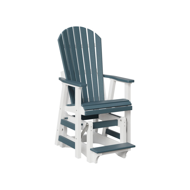 Comfo Back Premium Single Counter Glider, Slate/White