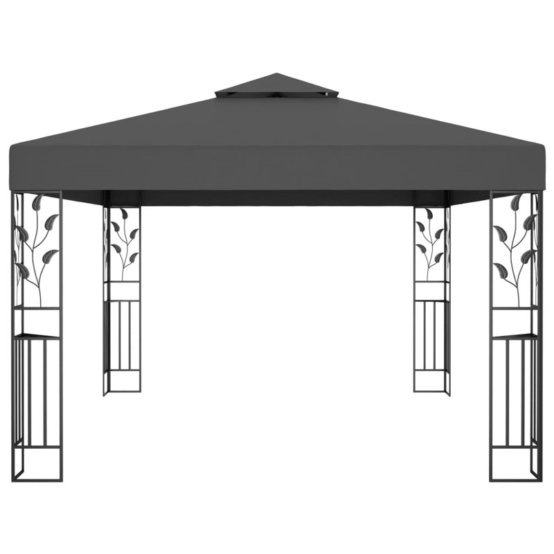 Giragos 3m x 4m Steel Patio Gazebo, Anthracite