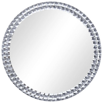 vidaXL Wall Mirror Wall Mounted Make up Mirror for Bathroom Tempered Glass