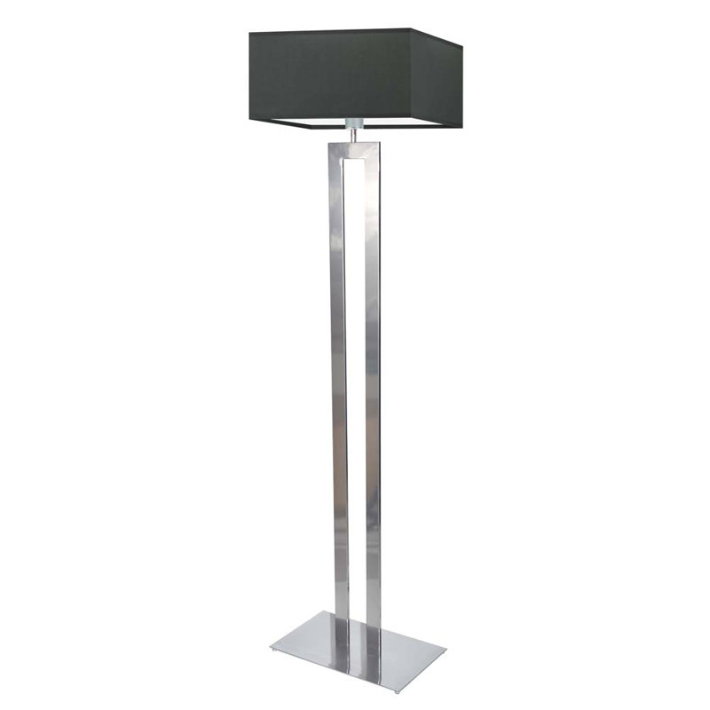 Arsh 161cm Traditional Floor Lamp, Graphite, Silver