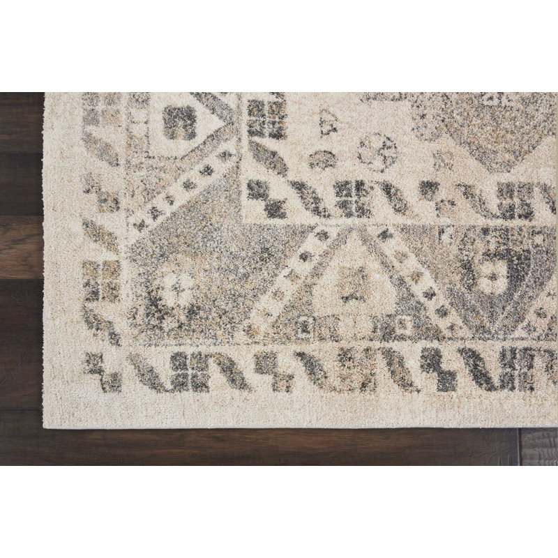 Tapis crème d'inspiration persane Lashanda, Rectangle 9 pi 6 po x 13 pi
