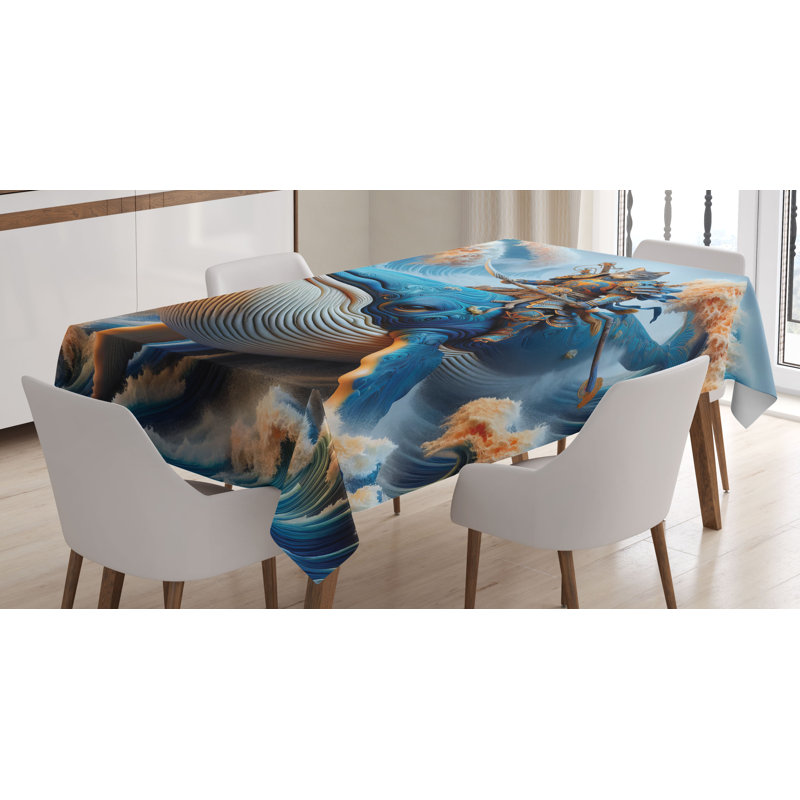 Judsonia Rectangle No Pattern Microfiber Tablecloth, 70" Rectangle