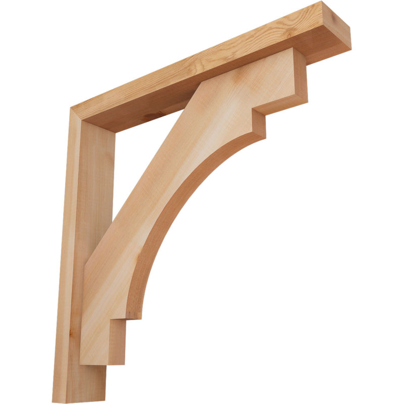 Support l 3 1/2 po x P 22 po x H 22 po Merced Block avec support décalé, cèdre rouge de l'Ouest, 22 X 22