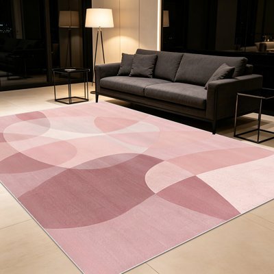 Tapis géométriques abstraits de 1 pièce pour le salon, doux et confortables, adaptés à toutes les saisons, faciles à entretenir, tapis de sol intérieur lavable à la machine, sous la table de ferme convenant à la chambre à coucher, à la salle à manger, au bureau, au couloir, au patio, à la maison,