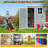 5Ft X 3Ft Resin Outdoor Storage Shed Plastic Garden Sheds With Floor And Lockable Door For Backyard, Lawn, Grey-119307124-119307125