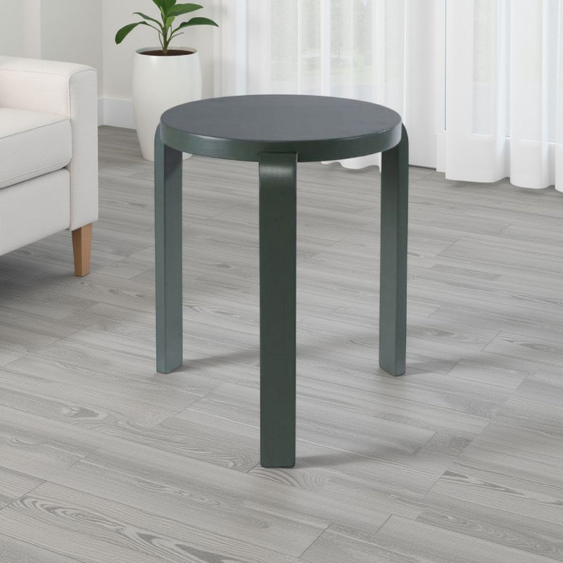Tabouret empilable Mata, ensemble de 2, vert mousse moderne espagnol, Vert mousse espagnol