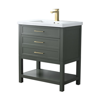 Vicini 30'' Single Vanity with Ceramic Top