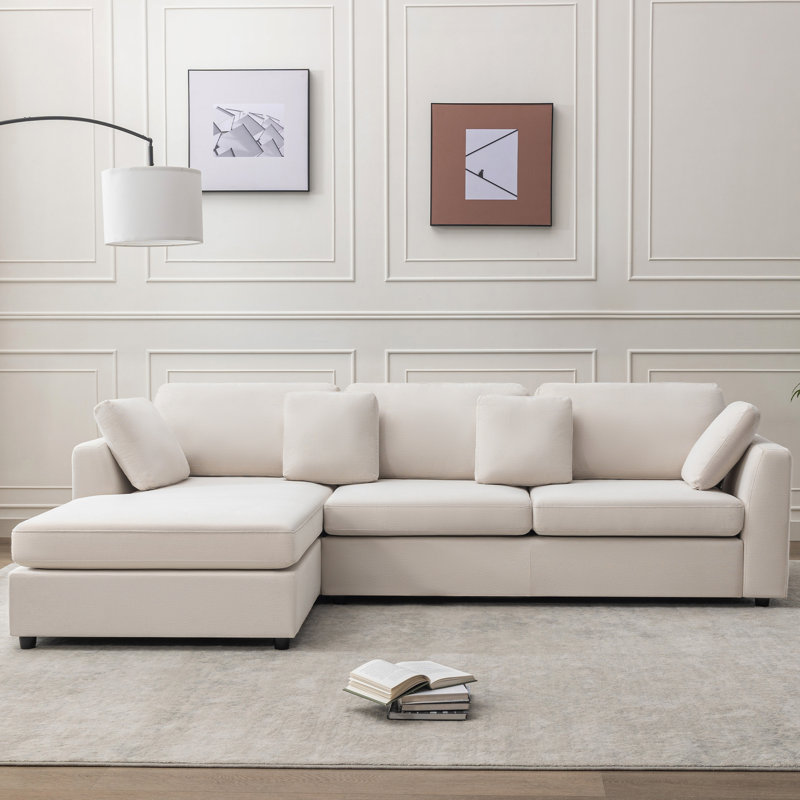 Wauseon 2-Piece L Shape Sofa with Convertible Chaise