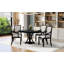 Retro 5-Piece Dining Set Extendable Round Table And 4 Chairs For Kitchen Dining Room-1294879974-1294879975