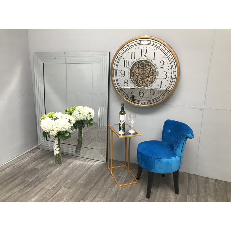 Whitehaven Frame End Table, Grey, Gold