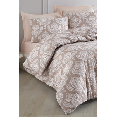 100% Cotton Ranforce Double Quilt Cover Set, Lilac | 79 x 79 inches Duvet Cover & 31.5 x 31.5 inches Pillowcases (2 Pieces) | Machine Washable, 145 Thread Count, Button Closure | Soft & Durable Bedding for a Cozy Bedroom