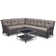 Schutt Wicker 6 - Person Modular Patio Conversation Sets with Cushions