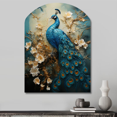 Thamim - Peacock Arch Shape Irregular Metal Wall Decor