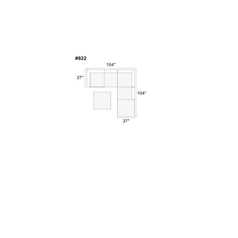 4 Coffee U-Shaped Sectional With Medium-Firm Seat, Cushion Back, Square Arms, Wrapping, Two Ottomans, Built-In Cupholder And Charging Ports 4 Seats, Color, Console
