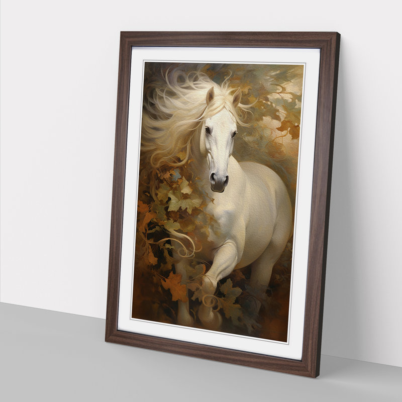 Horse Symbolism No.2 - Framed Print, Walnut Framed, 64cm H x 46cm W x 2cm D