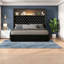 Luxurious Velvet Bed With Storage Shelf And Usb Port, Modern Black Design