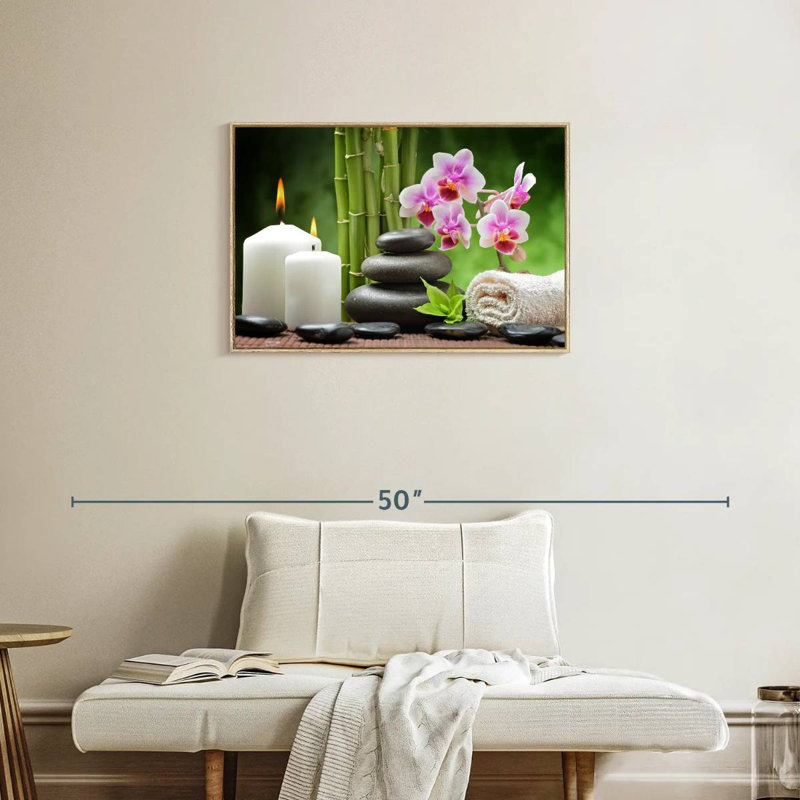 Zen Spa Indulgence, Cadre flottant en bois naturel, 31 po x 21 po
