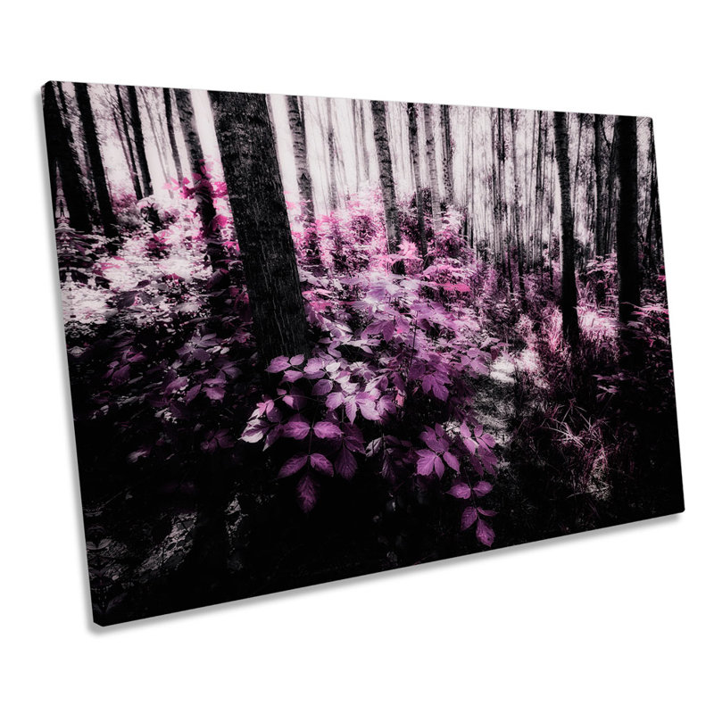 Landscape Scene Floral Forest - Wrapped Canvas Art Prints, 81.3cm H x 121.9cm W