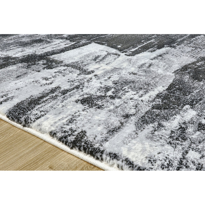 Tapis contemporain à motif abstrait Ains Collection, 2 pi x 3 pi