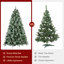  Arbre de Noël artificiel en pin givré de qualité supérieure avec pommes de pin et aiguilles-112575495