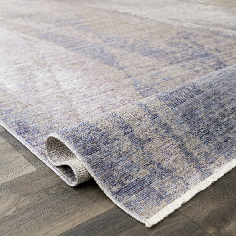 Ohagan Viscose Abstract Indoor Rug, Rectangle 5'3" x 7'7"