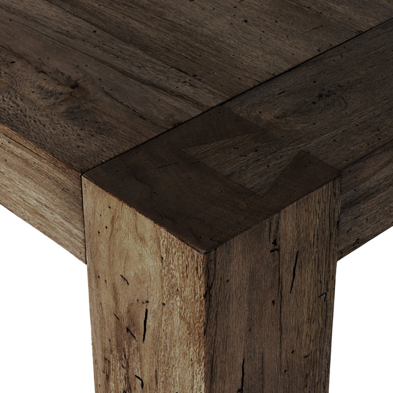 Abaso Dining Table, Ebony Rustic Wormwood Oak, 30'' H x 108'' W x 43'' D