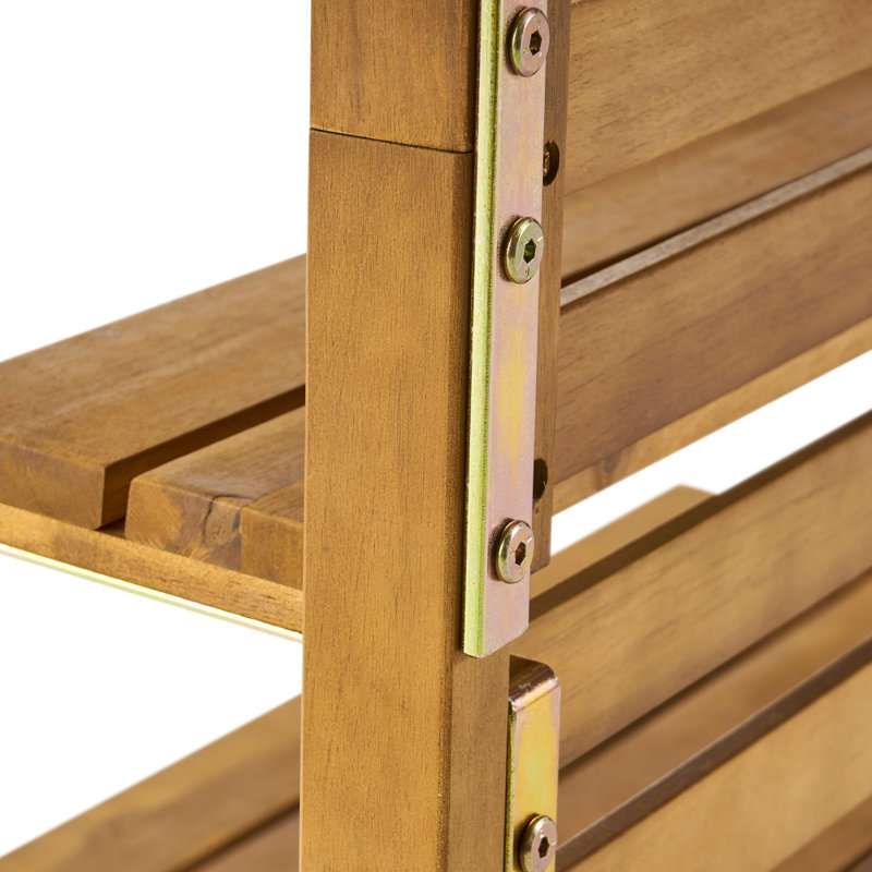 Banc de rangement en bois avec support - H 68,17 po x l 37,04 po x P 18,1 po