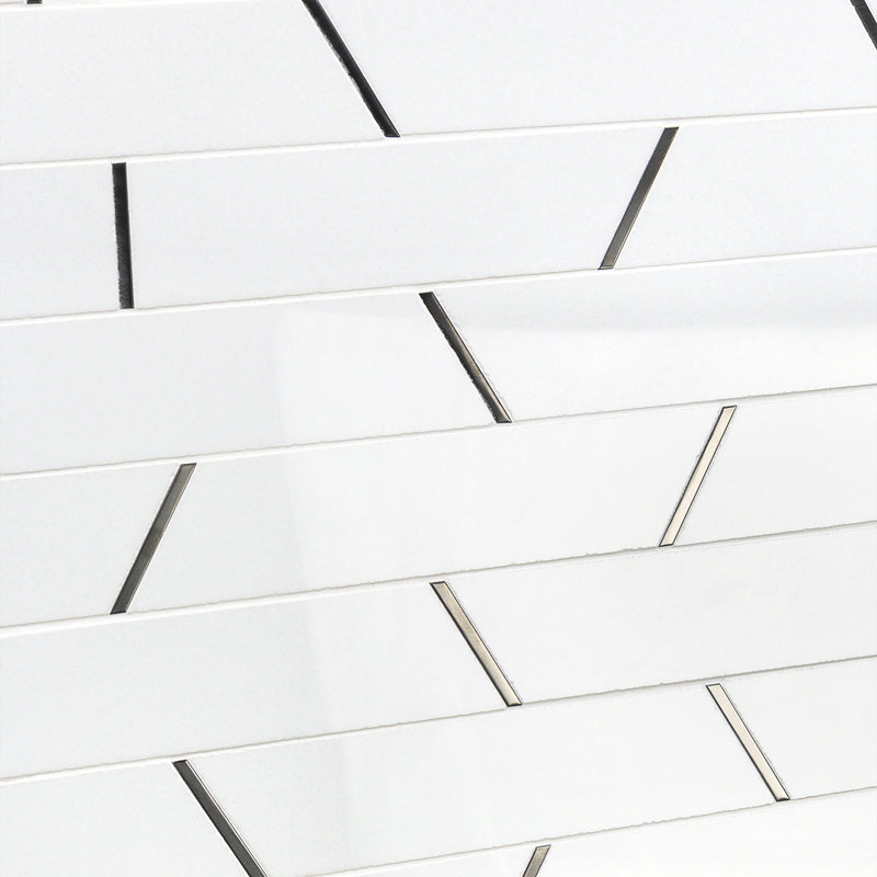 Carreau de mosaïque linéaire en porcelaine 2 "x 8" Divinity