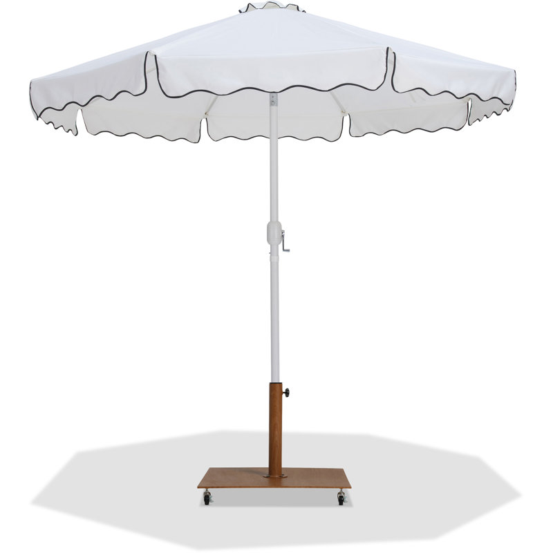 Ensemble de parasol en aluminium avec passepoil Amalfi