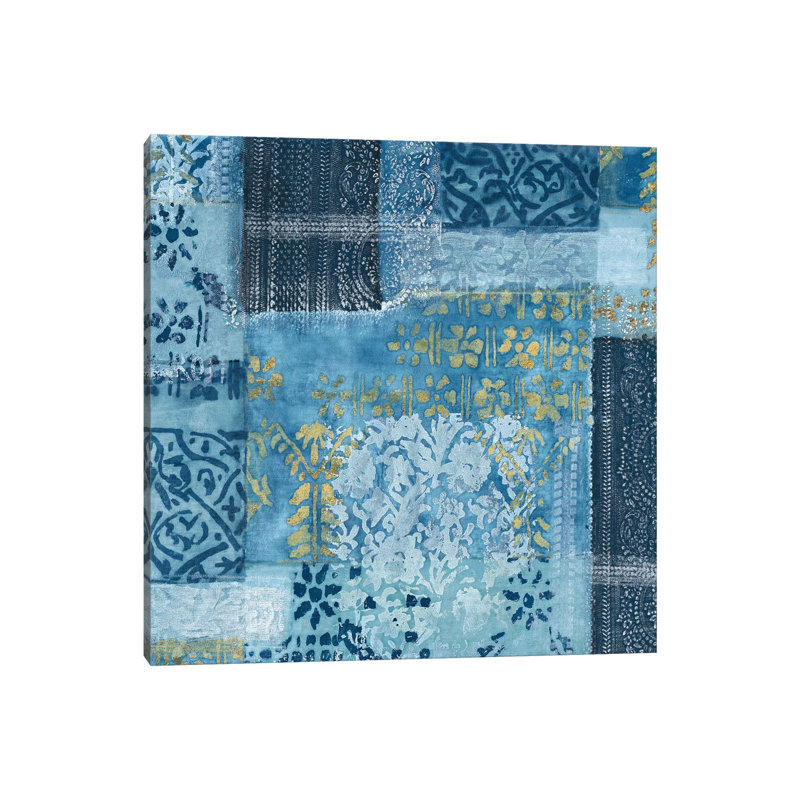 Alhambra III Indigo - Print on Canvas, 45.72cm H x 45.72cm W x 3.81cm D, Wrapped Canvas