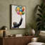 Chimpanzee and Balloons Modern 1 Piece Wrapped Canvas Wall Art-776464896-776464902